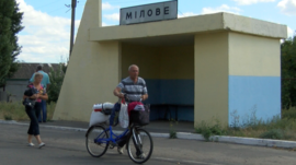 Bus stop in Milove